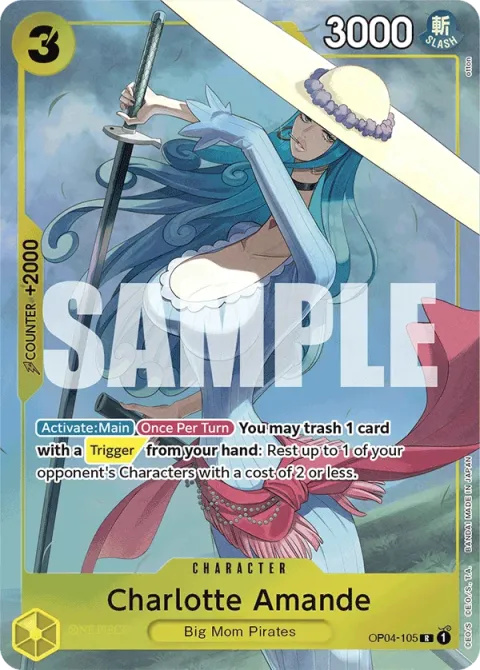 Carte One Piece Charlotte Amande OP04-105 · parallèle, extension Cartes d'autres produits