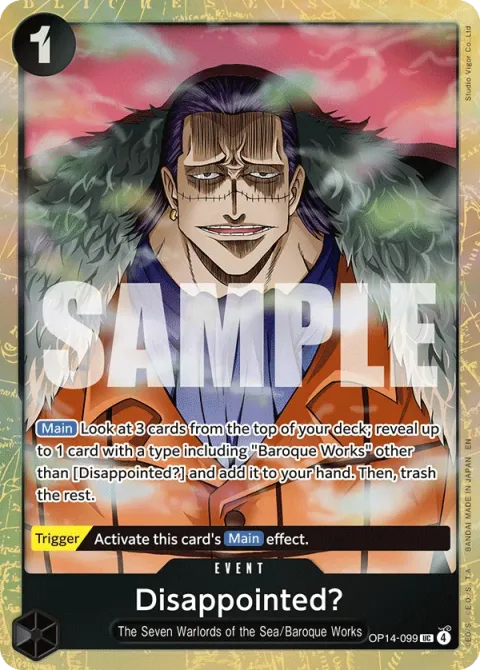 Carte One Piece Disappointed? OP14-099 · parallèle, extension Cartes d'autres produits
