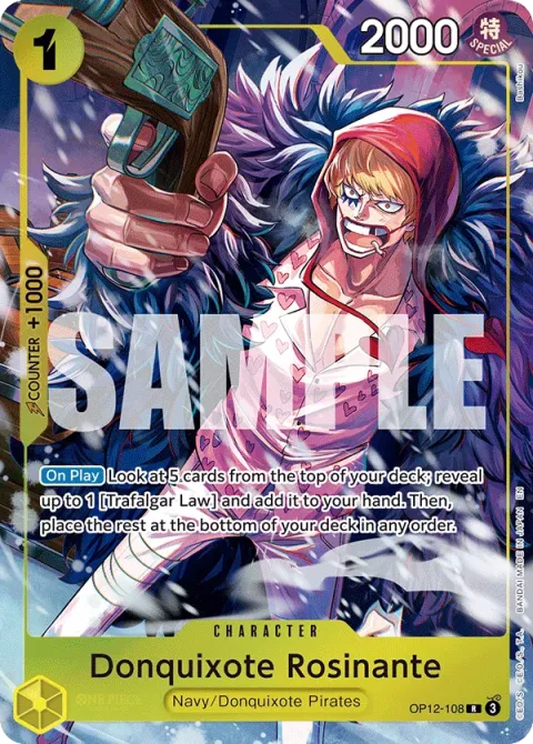 Carte One Piece Donquixote Rosinante OP12-108 · parallèle 3, extension Cartes d'autres produits