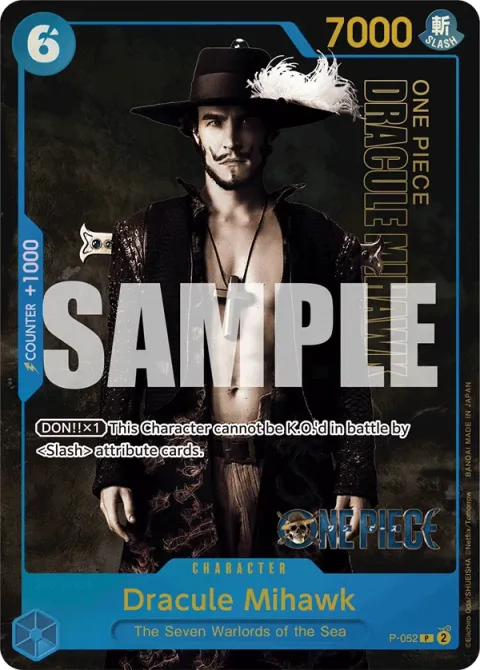 Carte One Piece Dracule Mihawk P-052 · parallèle, extension Cartes d'autres produits