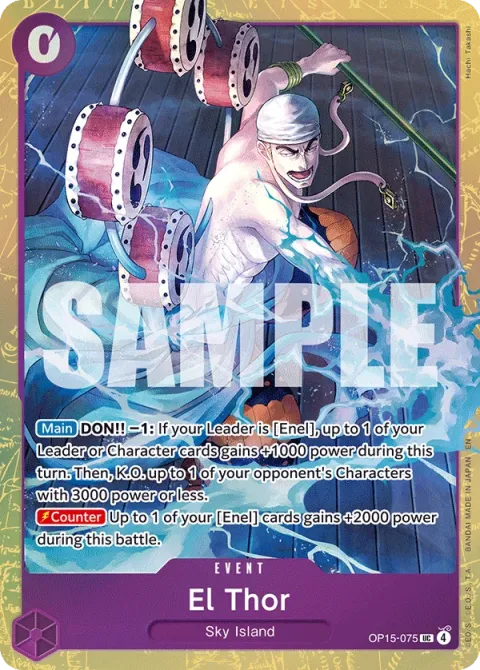 Carte One Piece El Thor OP15-075 · parallèle, extension Cartes d'autres produits