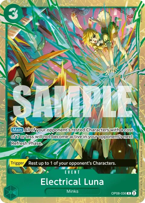 Carte One Piece Electrical Luna OP08-036 · parallèle, extension Cartes d'autres produits