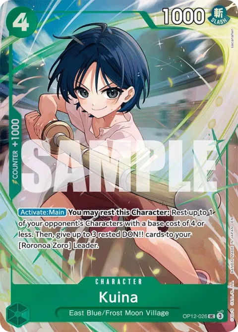 Carte One Piece Kuina OP12-026 · parallèle, extension Cartes d'autres produits
