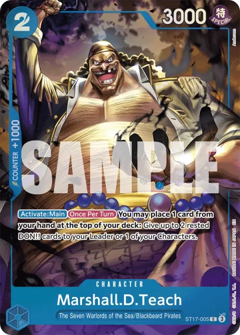 Carte One Piece Marshall.D.Teach ST17-005 · parallèle 2, extension Cartes d'autres produits