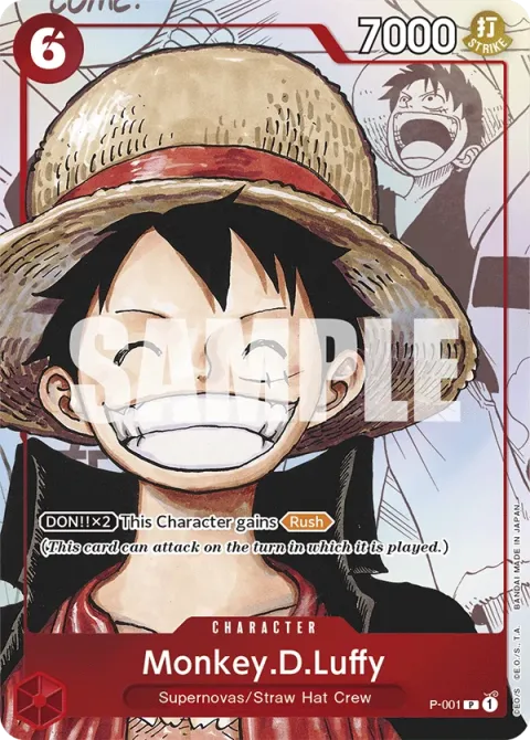 Carte One Piece Monkey.D.Luffy P-001 · parallèle 3, extension Cartes d'autres produits