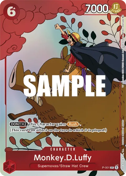 Carte One Piece Monkey.D.Luffy P-001 · parallèle 4, extension Cartes d'autres produits