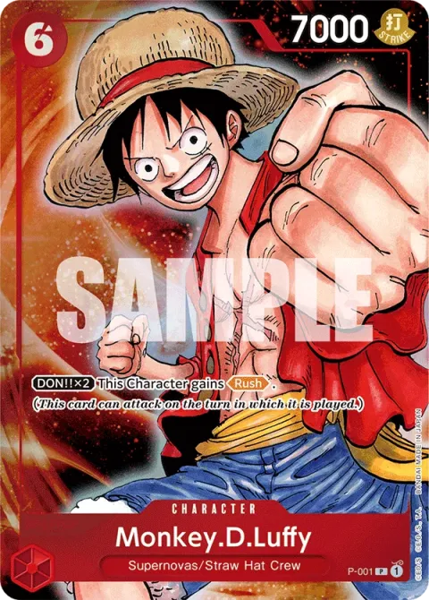 Carte One Piece Monkey.D.Luffy P-001 · parallèle 6, extension Cartes d'autres produits