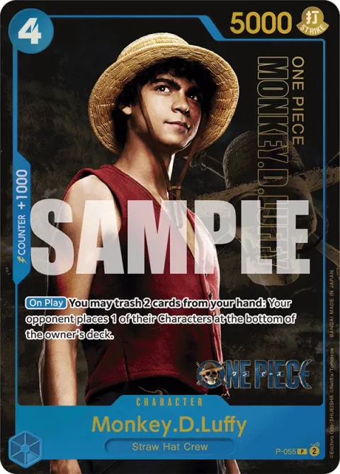 Carte One Piece Monkey.D.Luffy P-055 · parallèle 4, extension Cartes d'autres produits