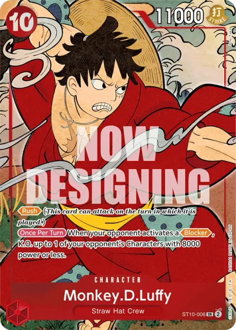 Carte One Piece Monkey.D.Luffy ST10-006 · parallèle 2, extension Cartes d'autres produits