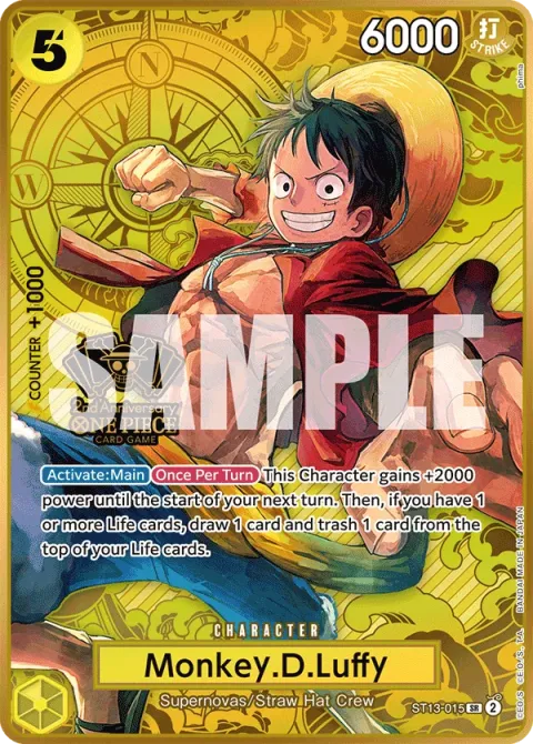 Carte One Piece Monkey.D.Luffy ST13-015 · parallèle 2, extension Cartes d'autres produits