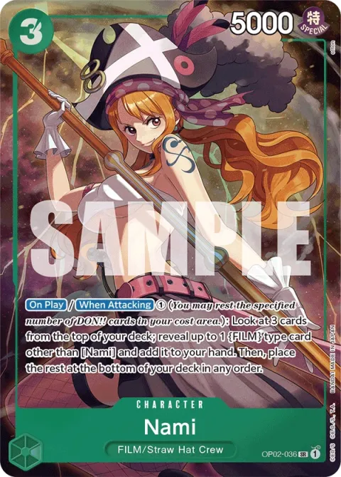 Carte One Piece Nami OP02-036 · parallèle 2, extension Cartes d'autres produits