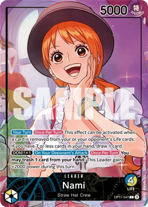 Carte One Piece Nami OP11-041 · parallèle 3, extension Cartes d'autres produits