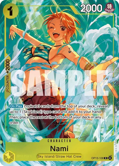 Carte One Piece Nami OP15-108 · parallèle, extension Cartes d'autres produits