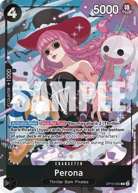 Carte One Piece Perona OP10-092 · parallèle 3, extension Cartes d'autres produits