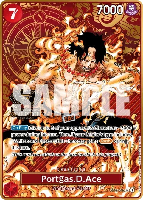 Carte One Piece Portgas.D.Ace OP02-013 · parallèle 5, extension Cartes d'autres produits