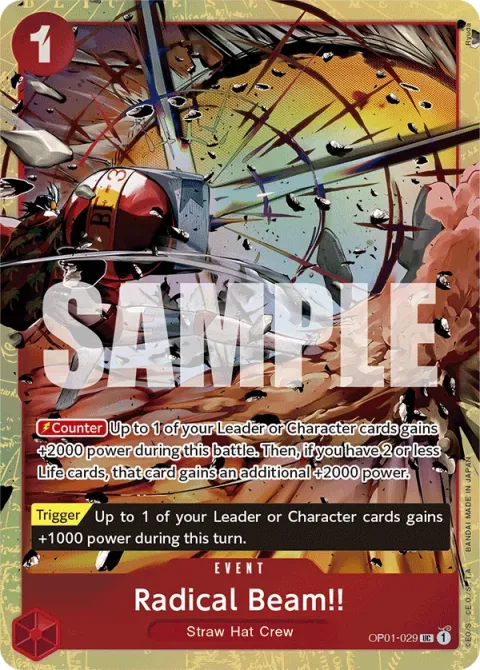 Carte One Piece Radical Beam!! OP01-029 · parallèle 4, extension Cartes d'autres produits