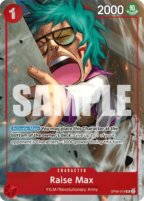 Carte One Piece Raise Max OP06-016 · parallèle, extension Cartes d'autres produits