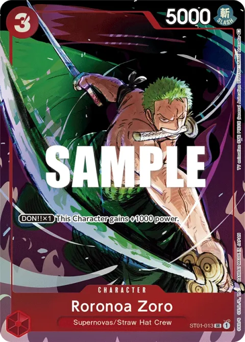Carte One Piece Roronoa Zoro ST01-013 · parallèle 2, extension Cartes d'autres produits