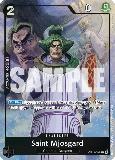 Carte One Piece Saint Mjosgard OP13-092 · parallèle, extension Cartes d'autres produits
