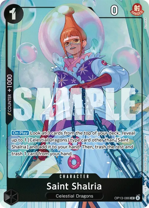 Carte One Piece Saint Shalria OP13-086 · parallèle, extension Cartes d'autres produits