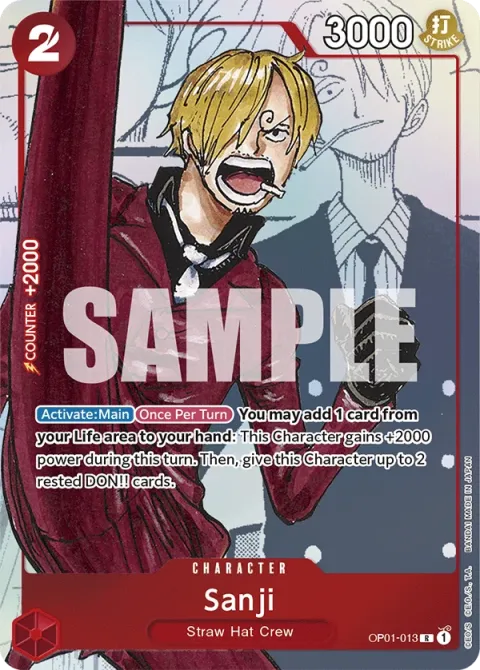 Carte One Piece Sanji OP01-013 · parallèle 2, extension Cartes d'autres produits