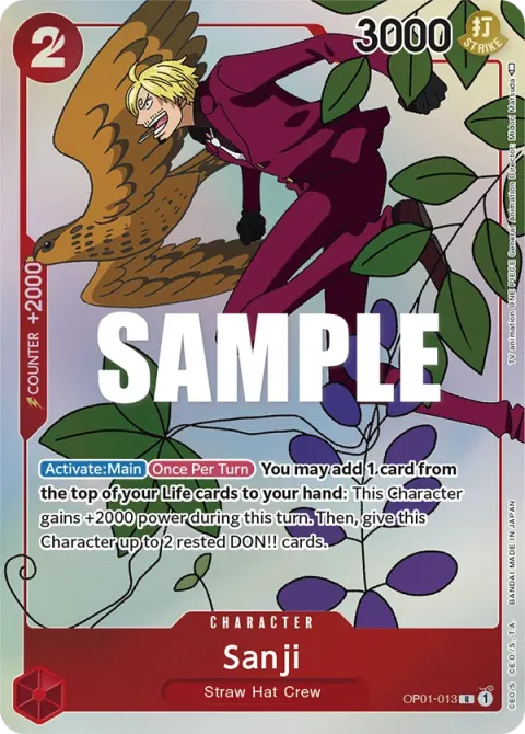 Carte One Piece Sanji OP01-013 · parallèle 3, extension Cartes d'autres produits