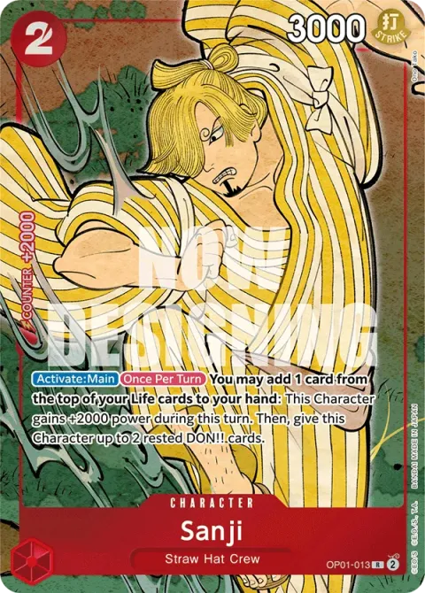Carte One Piece Sanji OP01-013 · parallèle 4, extension Cartes d'autres produits