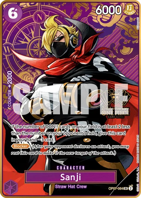 Carte One Piece Sanji OP07-064 · parallèle 2, extension Cartes d'autres produits