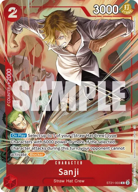 Carte One Piece Sanji ST21-003 · parallèle 3, extension Cartes d'autres produits