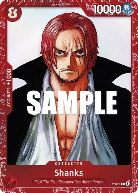 Carte One Piece Shanks P-016 · parallèle, extension Cartes d'autres produits