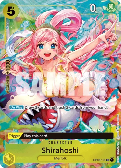 Carte One Piece Shirahoshi OP03-116 · parallèle 7, extension Cartes d'autres produits