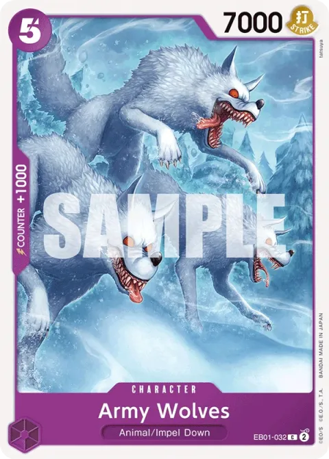 Carte One Piece Army Wolves EB01-032, extension Memorial Collection (sortie anglaise)