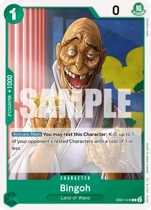 Carte One Piece Bingoh EB01-016, extension Memorial Collection (sortie anglaise)