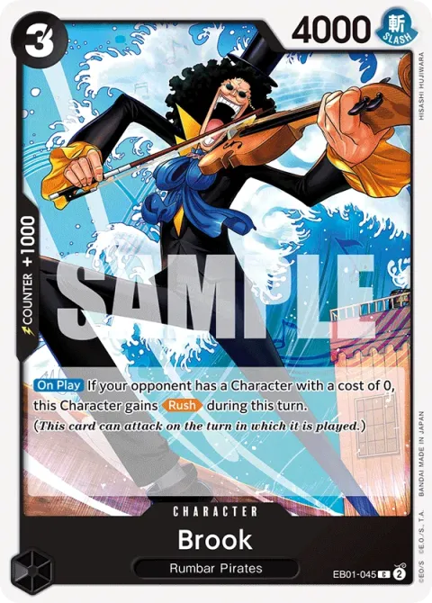 Carte One Piece Brook EB01-045, extension Memorial Collection (sortie anglaise)