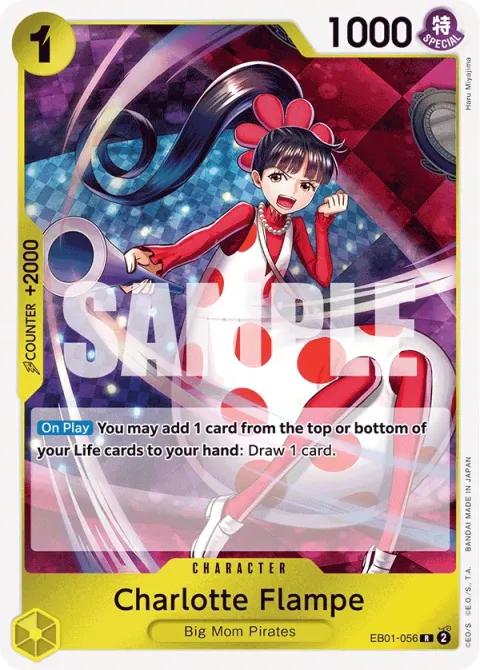 Carte One Piece Charlotte Flampe EB01-056, extension Memorial Collection (sortie anglaise)