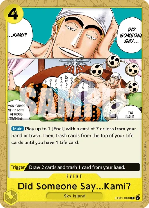 Carte One Piece Did Someone Say…Kami? EB01-060, extension Memorial Collection (sortie anglaise)