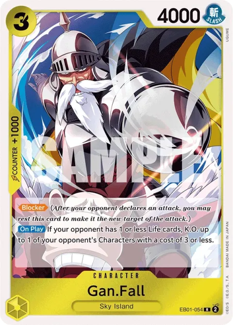 Carte One Piece Gan.Fall EB01-054, extension Memorial Collection (sortie anglaise)
