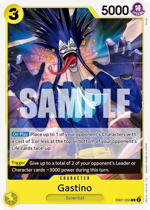 Carte One Piece Gastino EB01-053, extension Memorial Collection (sortie anglaise)