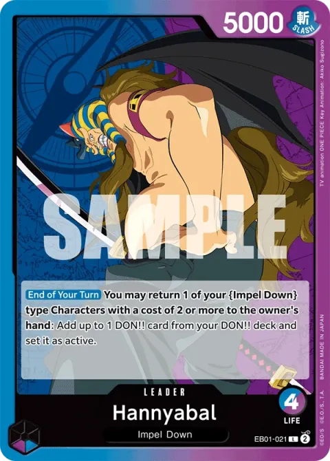 Carte One Piece Hannyabal EB01-021, extension Memorial Collection (sortie anglaise)