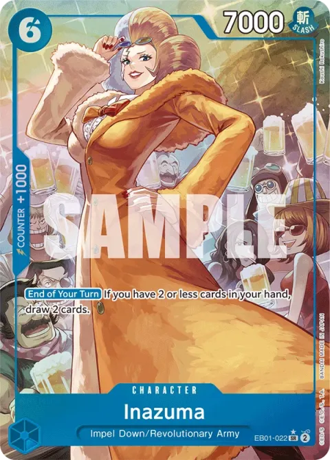 Carte One Piece Inazuma EB01-022 · parallèle, extension Memorial Collection (sortie anglaise)