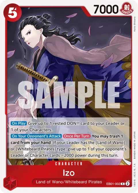 Carte One Piece Izo EB01-002, extension Memorial Collection (sortie anglaise)