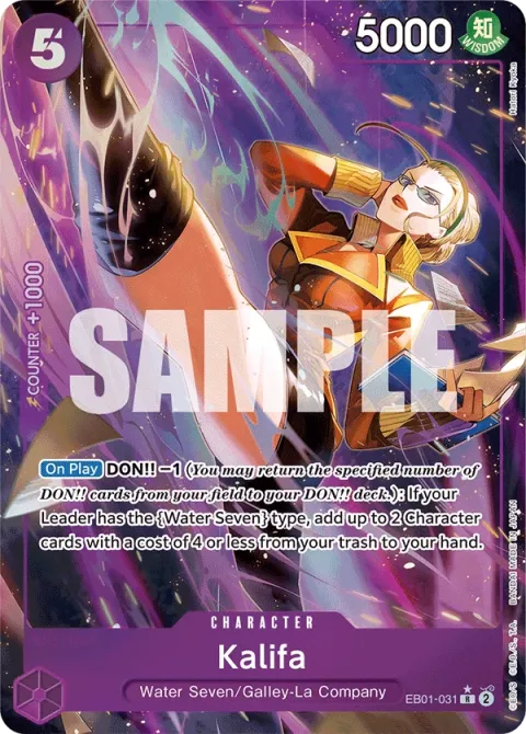 Carte One Piece Kalifa EB01-031 · parallèle, extension Memorial Collection (sortie anglaise)