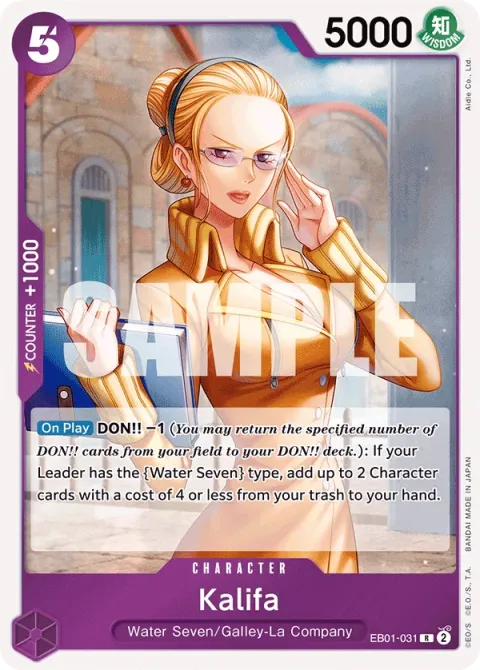 Carte One Piece Kalifa EB01-031, extension Memorial Collection (sortie anglaise)