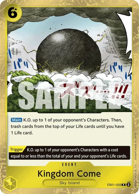 Carte One Piece Kingdom Come EB01-059, extension Memorial Collection (sortie anglaise)