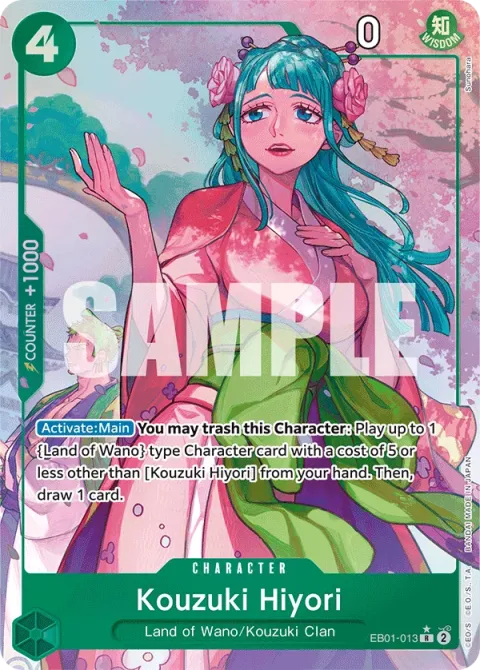 Carte One Piece Kouzuki Hiyori EB01-013 · parallèle, extension Memorial Collection (sortie anglaise)
