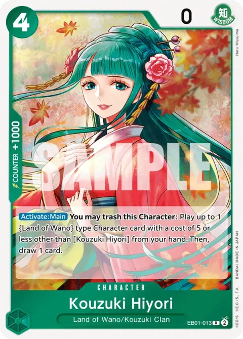 Carte One Piece Kouzuki Hiyori EB01-013, extension Memorial Collection (sortie anglaise)