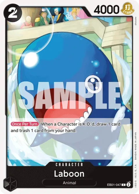 Carte One Piece Laboon EB01-047, extension Memorial Collection (sortie anglaise)