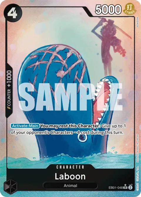 Carte One Piece Laboon EB01-048 · parallèle, extension Memorial Collection (sortie anglaise)