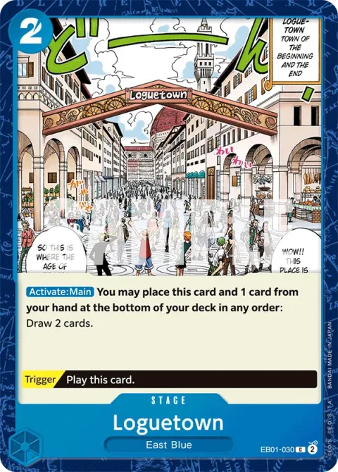 Carte One Piece Loguetown EB01-030, extension Memorial Collection (sortie anglaise)