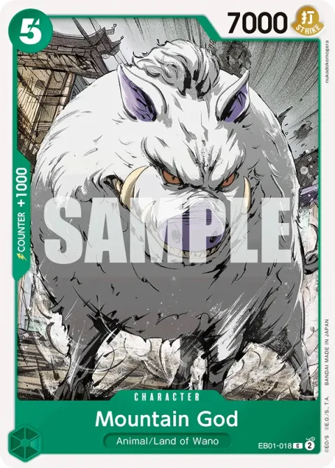 Carte One Piece Mountain God EB01-018, extension Memorial Collection (sortie anglaise)